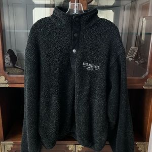 HARD ROCK black quarter button up sweatshirt!!!